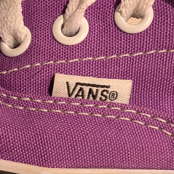 Vans Purple Canvas Sneakers Women's Size 6 Men's Size 4.5 - Picture 9 of 11